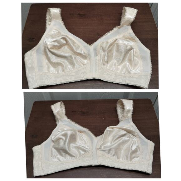 Lot of 2 Playtex Size 36C Beige 18 Hour Ultimate Shoulder Comfort Wireless Bra - Picture 1 of 10